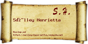 Sélley Henrietta névjegykártya