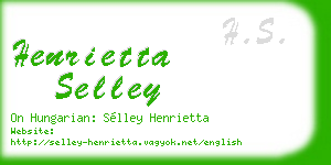 henrietta selley business card